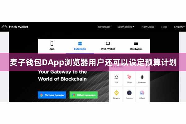 麦子钱包DApp浏览器用户还可以设定预算计划