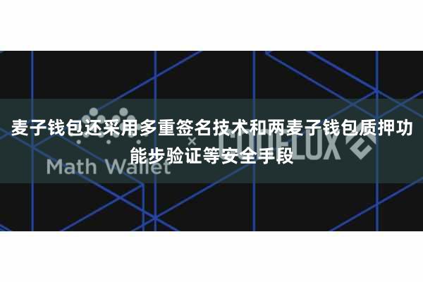 麦子钱包还采用多重签名技术和两麦子钱包质押功能步验证等安全手段
