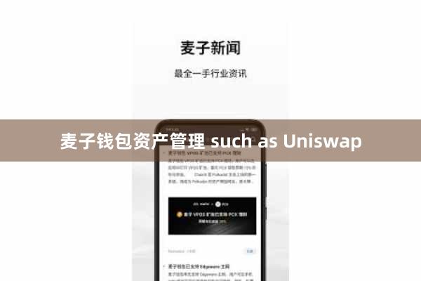 麦子钱包资产管理 such as Uniswap