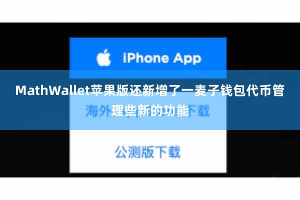 MathWallet苹果版还新增了一麦子钱包代币管理些新的功能