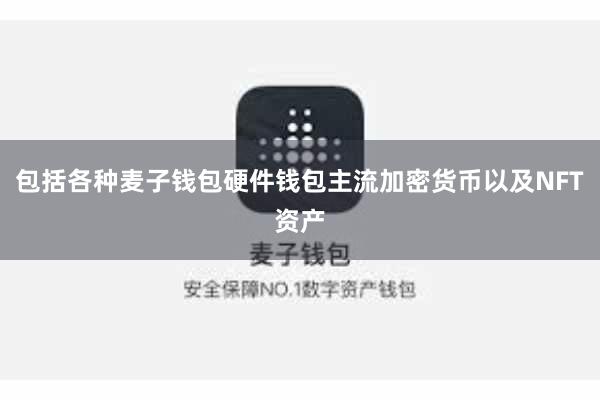 包括各种麦子钱包硬件钱包主流加密货币以及NFT资产